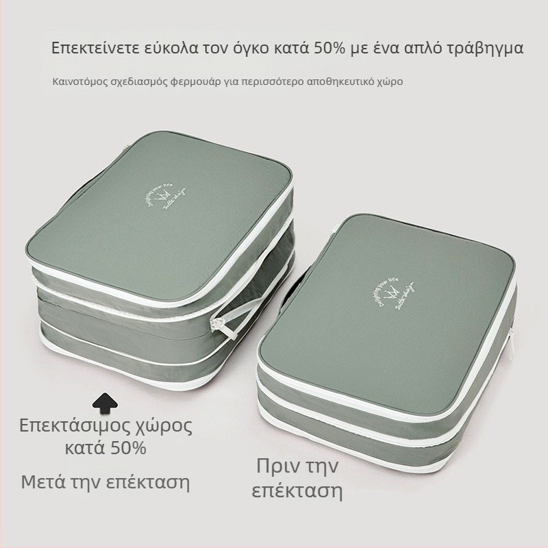 Botta Design επεκτεινόμενη τσάντα αποθήκευσης ρούχων, διπλής στρώσης, με διχτυωτή τσέπη με φερμουάρ