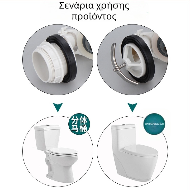 WDI Οικουμενική 2-ίντσων βαλβίδα αποχέτευσης δεξαμενής τουαλέτας – εξάρτημα εκροής νερού, ενιαίος σχεδιασμός