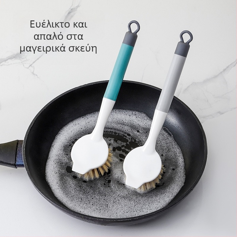 Βούρτσα κατσαρολών με μακριά λαβή για τον καθαρισμό στην κουζίνα — κατάλληλη για κατσαρόλες, σκεύη και μπολ