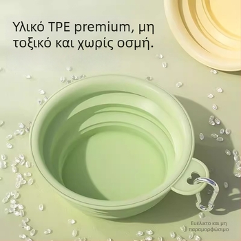 Πτυσσόμενος φορητός νιπτήρας μωρού, συμπαγής κάδος για πλύσιμο εν κινήσει και αποθήκευση, μπορεί να κρεμαστεί μέσα στην τσάντα της μαμάς