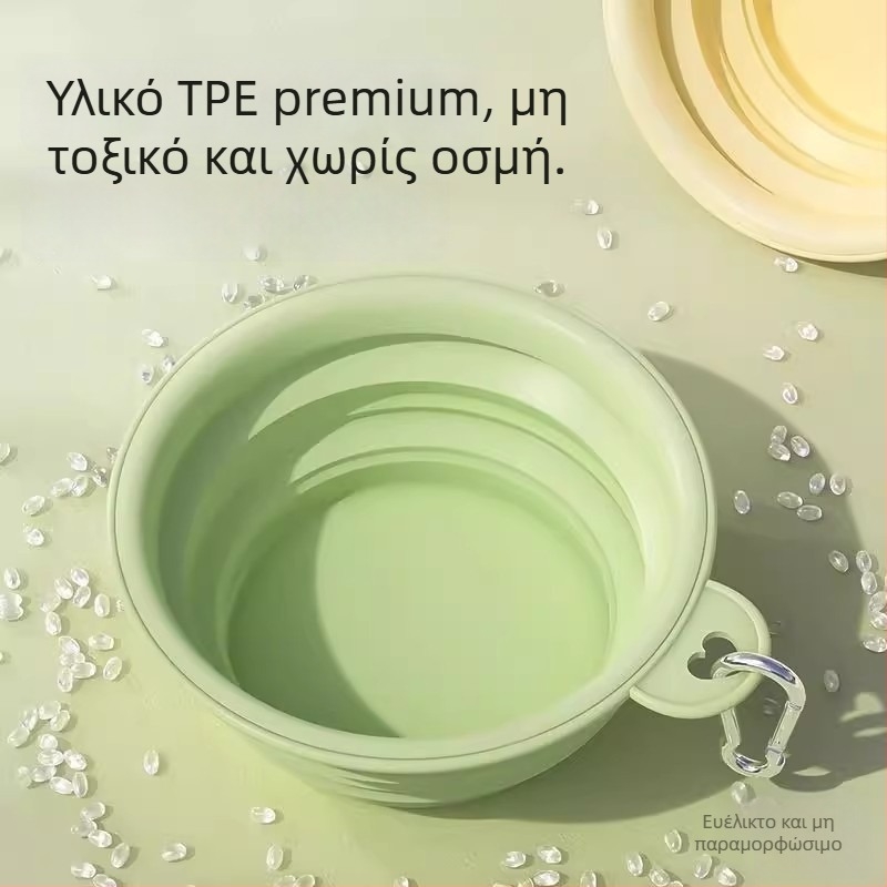 Πτυσσόμενος φορητός νιπτήρας μωρού, συμπαγής κάδος για πλύσιμο εν κινήσει και αποθήκευση, μπορεί να κρεμαστεί μέσα στην τσάντα της μαμάς