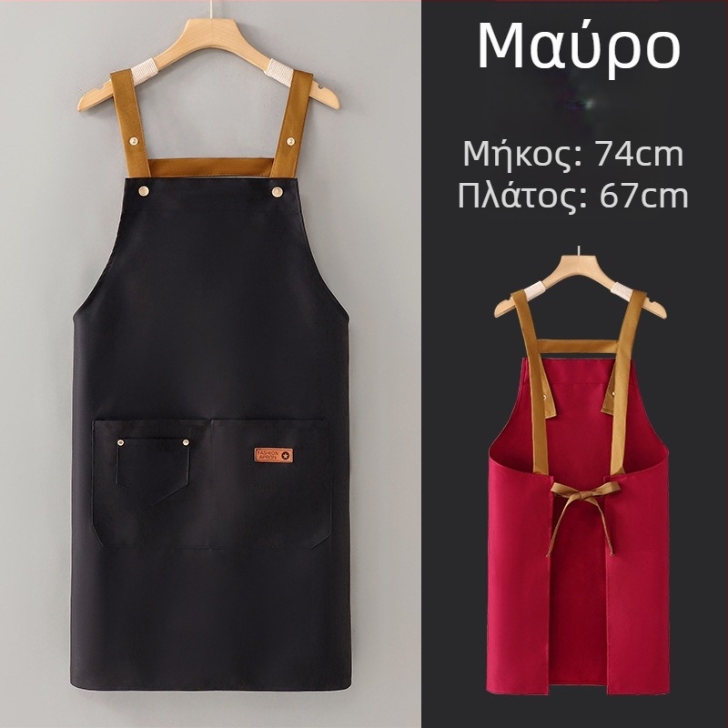 Νέα ποδιά χωρίς μανίκια για σούπερ μάρκετ και εστίαση, με εκτύπωση λογότυπου σε ρουχισμό εργασίας, αδιάβροχο και ανθεκτικό στο λάδι, για κουζίνα και οικιακή χρήση.