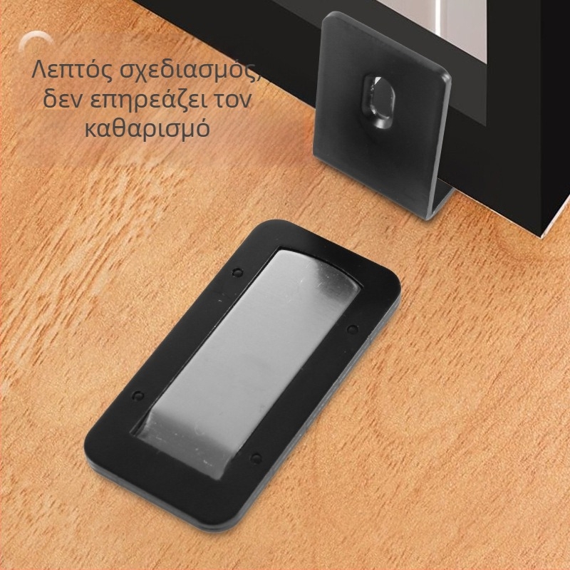 Μαγνητικός δαπέδου πόρτας χωρίς διάτρηση από ανοξείδωτο ατσάλι, ultra‑λεπτός, κρυφός, ανθεκτικός στον αέρα, για μπάνιο και WC