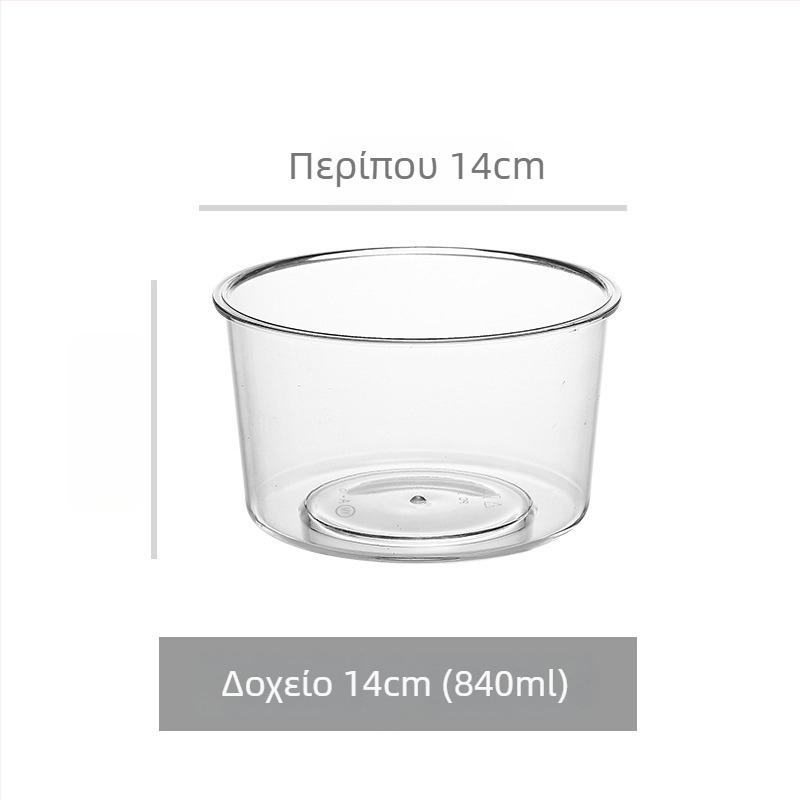 Διαφανές ακρυλικό PC δοχείο καρυκευμάτων και μπολ ανάμειξης σαλάτας