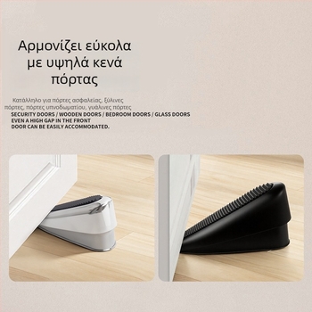 Στήριγμα πόρτας από κράμα ψευδαργύρου με ελατήριο, αντικρούσιμος προστατευτικός για την πόρτα και αντιολισθητική σφήνα καουτσούκ