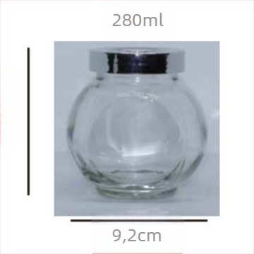 Γυάλινο αεροστεγές βάζο για μπαχαρικά, 380 ml, για τουρσιά, μέλι, πιπέρι και γλυκάνισο