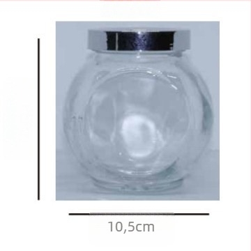 Γυάλινο αεροστεγές βάζο για μπαχαρικά, 380 ml, για τουρσιά, μέλι, πιπέρι και γλυκάνισο