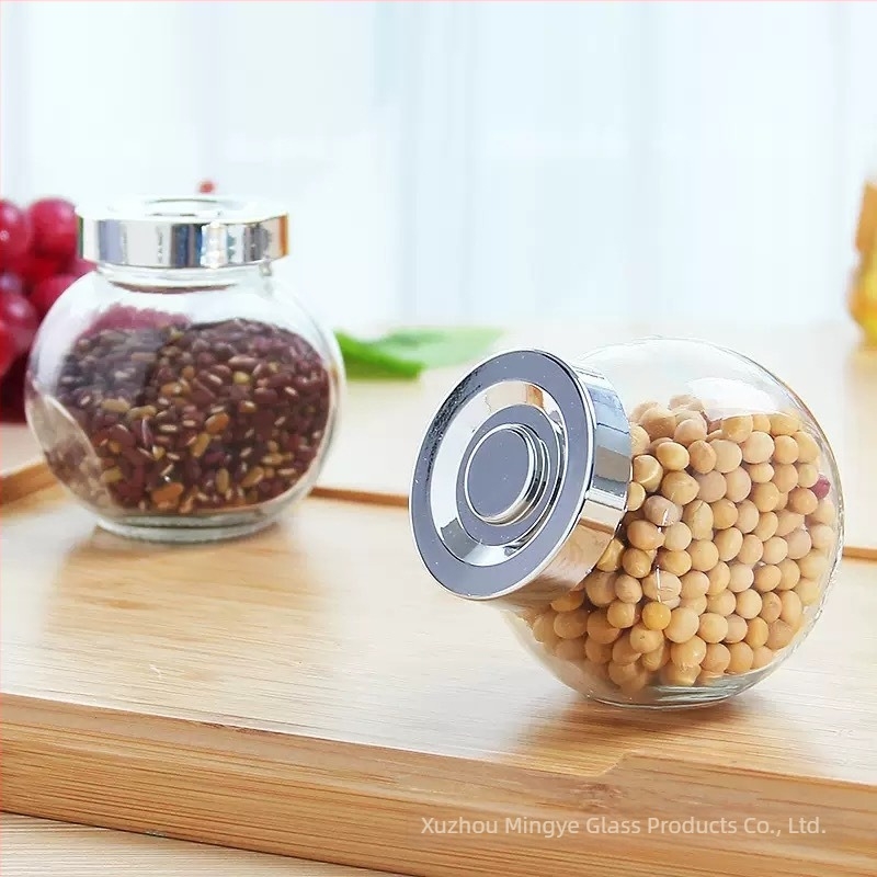 Γυάλινο αεροστεγές βάζο για μπαχαρικά, 380 ml, για τουρσιά, μέλι, πιπέρι και γλυκάνισο