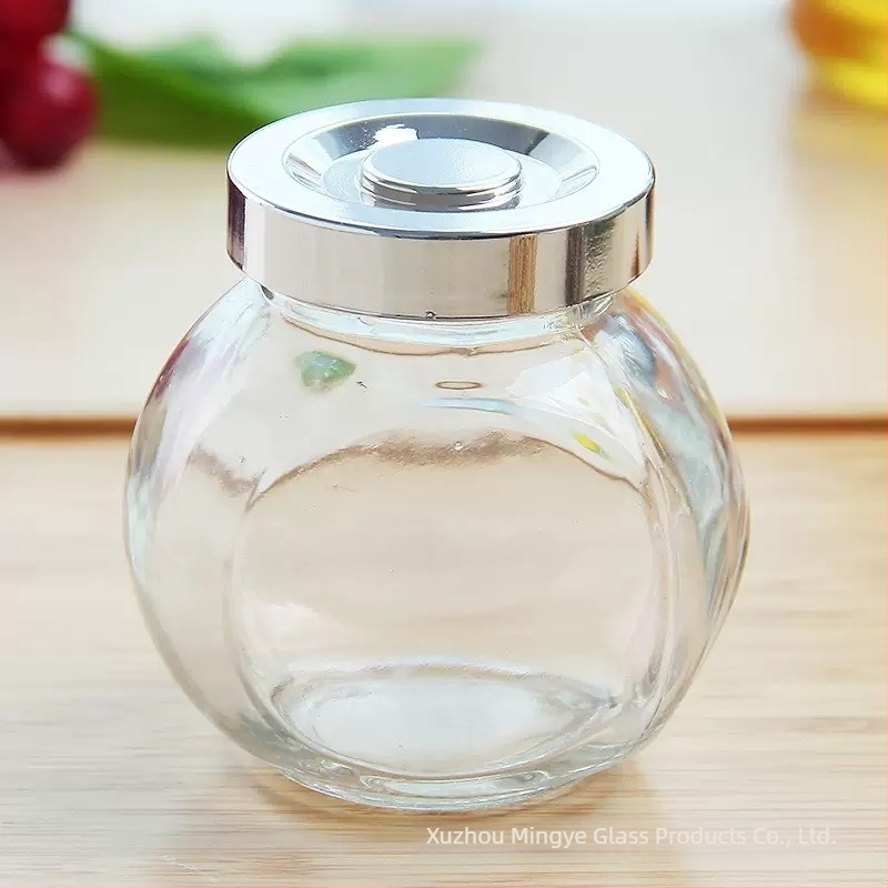 Γυάλινο αεροστεγές βάζο για μπαχαρικά, 380 ml, για τουρσιά, μέλι, πιπέρι και γλυκάνισο
