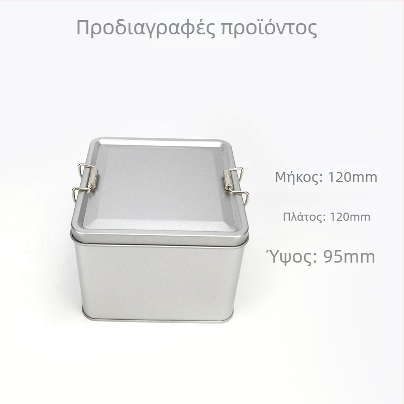 Τετράγωνο μεταλλικό κουτί με κέικ ανανά για αρτοποιήματα και ξηρούς καρπούς