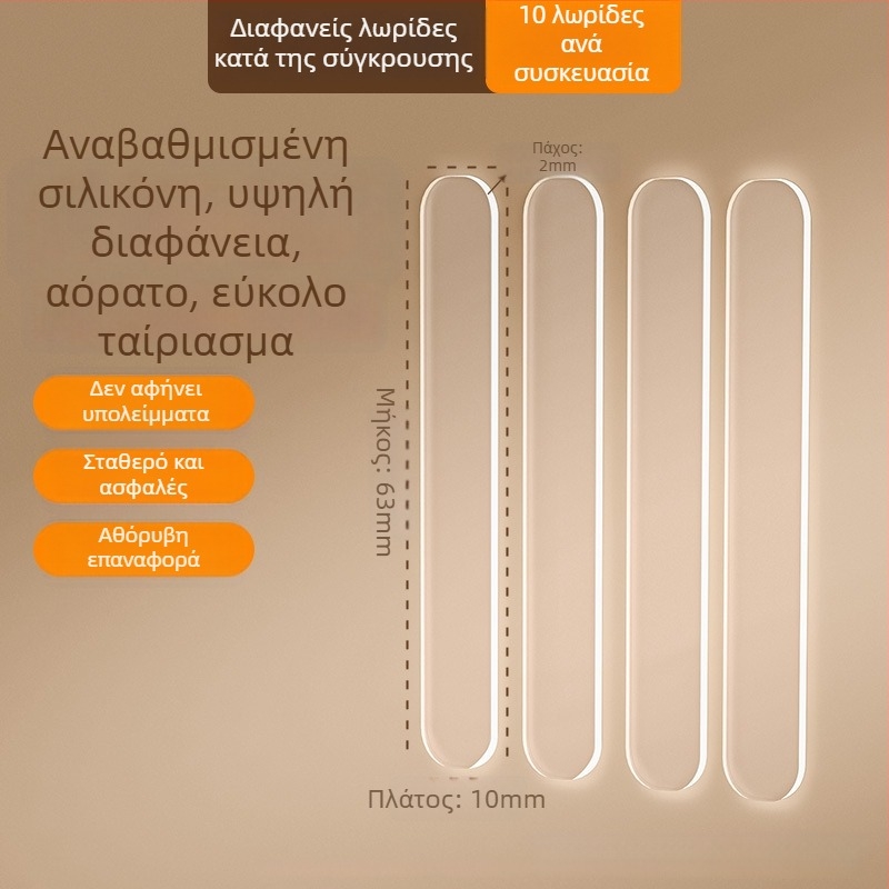Σιλικονούχα μαξιλαράκια αντικρούσεων για λαβές πόρτας, πόρτες ψυγείου και ντουλαπιών – προστασία επίπλων