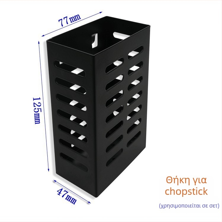 Ανοξείδωτο ράφι για πιάτα, μαύρο, τοιχοκρεμαστό αποθηκευτικό ράφι κουζίνας, χωρίς διάτρηση