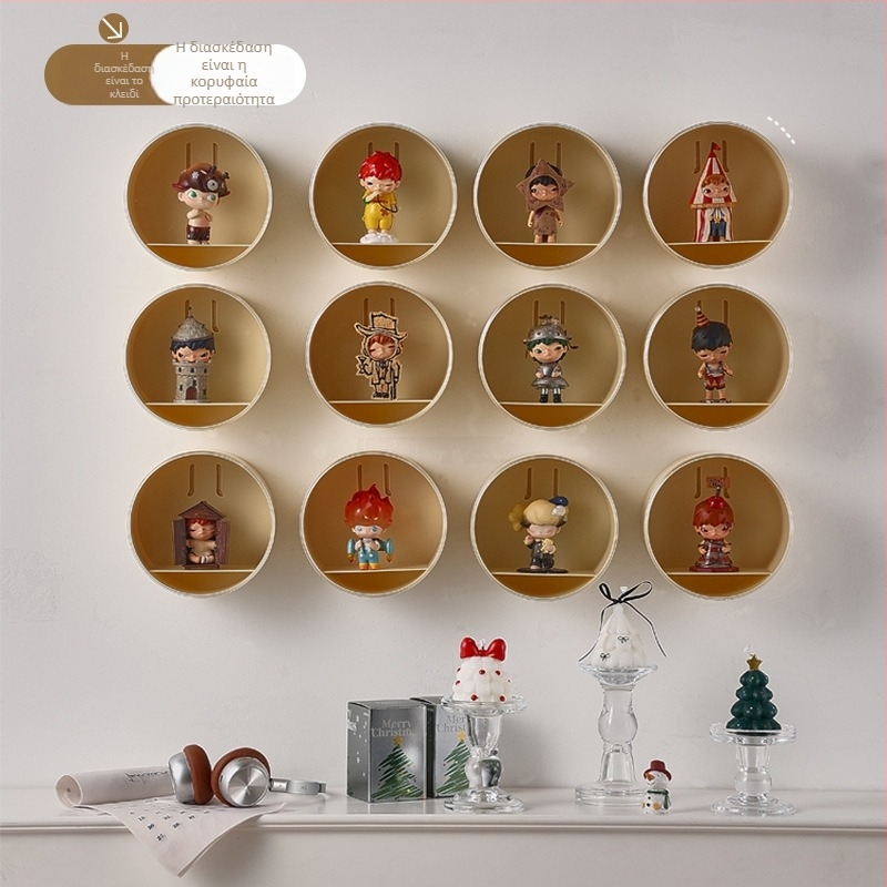 Επιτοίχια ακρυλική βιτρίνα προβολής για blind boxes – προστασία από σκόνη, μονόχρωμη, οικιακή χρήση