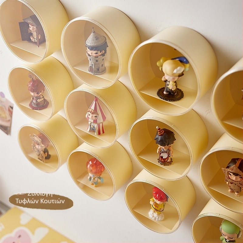 Επιτοίχια ακρυλική βιτρίνα προβολής για blind boxes – προστασία από σκόνη, μονόχρωμη, οικιακή χρήση