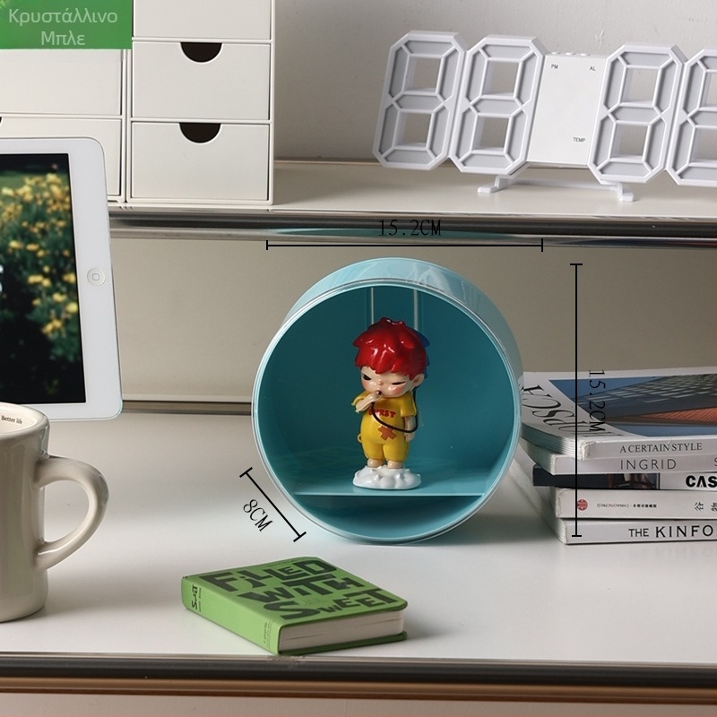 Επιτοίχια ακρυλική βιτρίνα προβολής για blind boxes – προστασία από σκόνη, μονόχρωμη, οικιακή χρήση