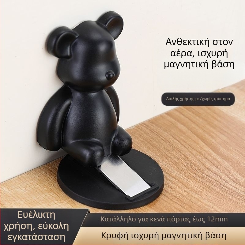 Μαγνητικός stopper πόρτας χωρίς διάτρηση, ισχυρή μαγνητική επισήμανση για πόρτα, εσωτερικός σταθεροποιητής πόρτας για δωμάτιο και μπάνιο, αντίκρουση