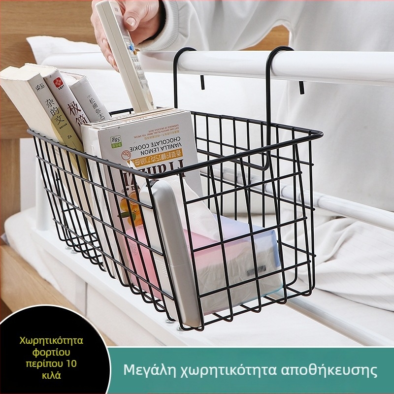 Σιδερένιο κρεμαστό καλάθι χωρίς τρύπες για μπάνιο και κουζίνα – επιτοίχιο ράφι αποθήκευσης