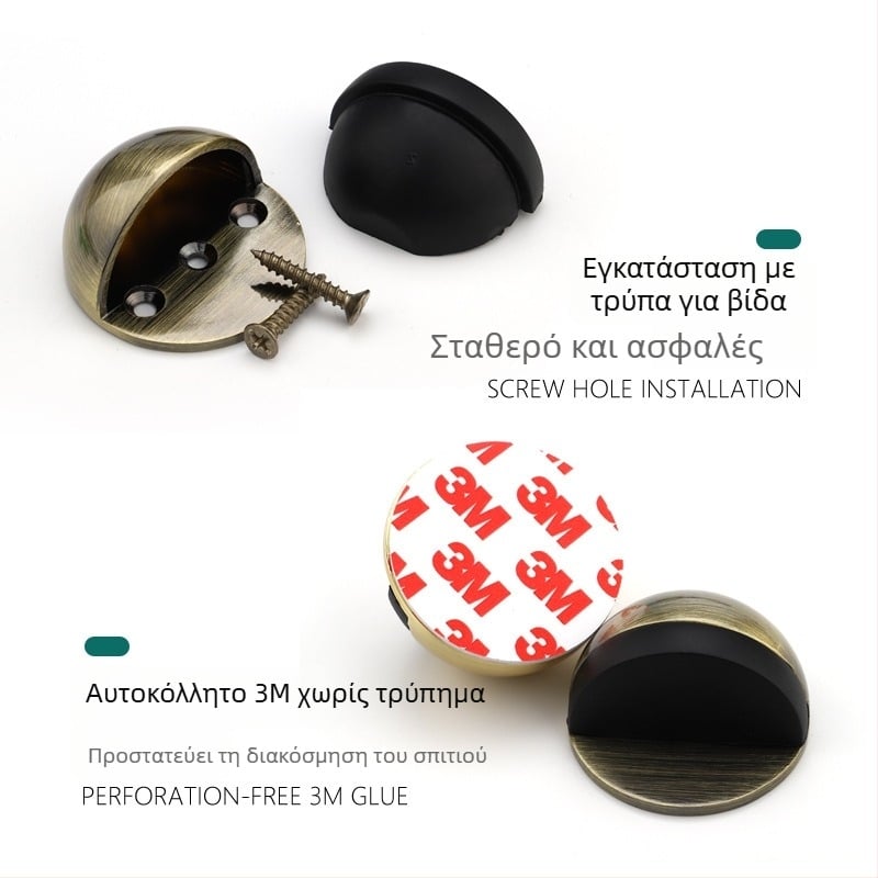 Turtle Top σιλικόνης δάπεδος stopper πόρτας για ξύλινες και γυάλινες πόρτες — ήσυχο, χωρίς διάτρηση