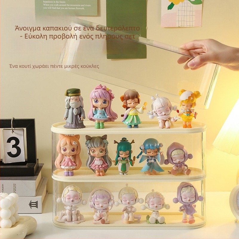 Θήκη προβολής για blind boxes, ακρυλικό κουτί για συλλεκτικά αντικείμενα, προστασία από σκόνη, επιτραπέζιο 2 L