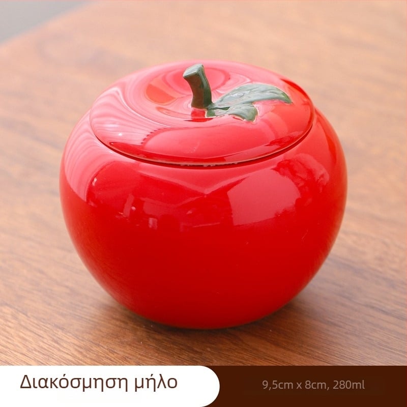 Κεραμικό δοχείο τσαγιού με φράουλες – σφραγιζόμενο, ανθεκτικό στην υγρασία, για αποθήκευση τσαγιού και καραμέλων, διακοσμητικό τραπεζιού