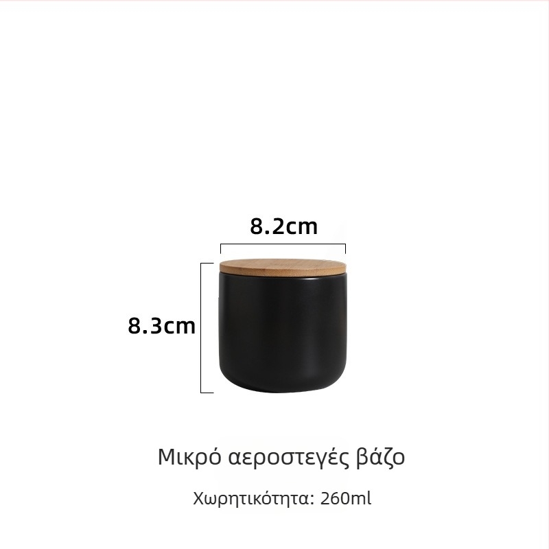 Σκανδιναβικό κεραμικό σφραγισμένο δοχείο αποθήκευσης κουζίνας, πορσελάνη, 800–1000 ml, τριών επιπέδων, μοντέρνος μινιμαλισμός, για σιτηρά, γλυκίσματα, καφέ και τσάι