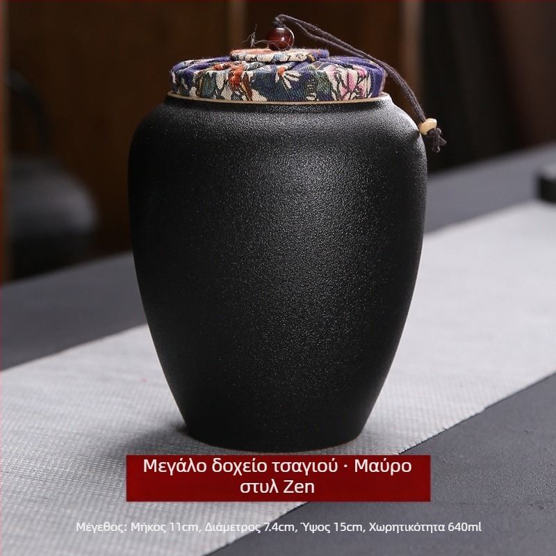 Κεραμικό δοχείο για τσάι με σφραγιζόμενο καπάκι, μικρό μέγεθος, οικιακή χρήση, φορητή αποθήκευση τσαγιού, με δυνατότητα προσαρμογής