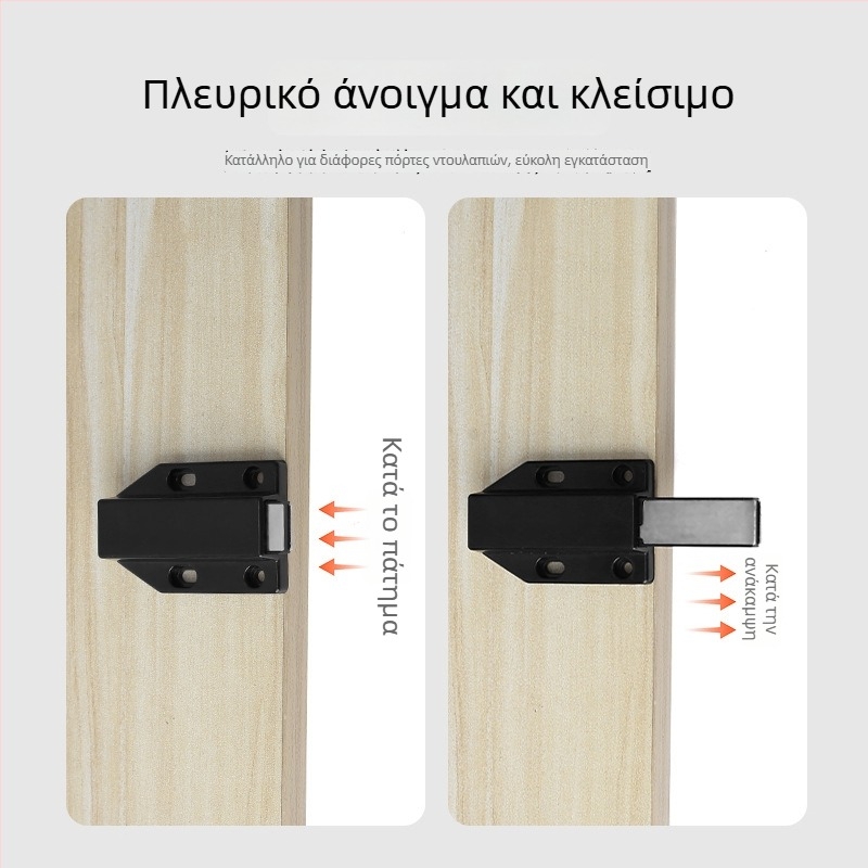 Επεκτεινόμενος μαγνητικός σταθεροποιητής πόρτας διπλών πορτών, χωρίς λαβή, λειτουργία αγγίγματος-πάτημα