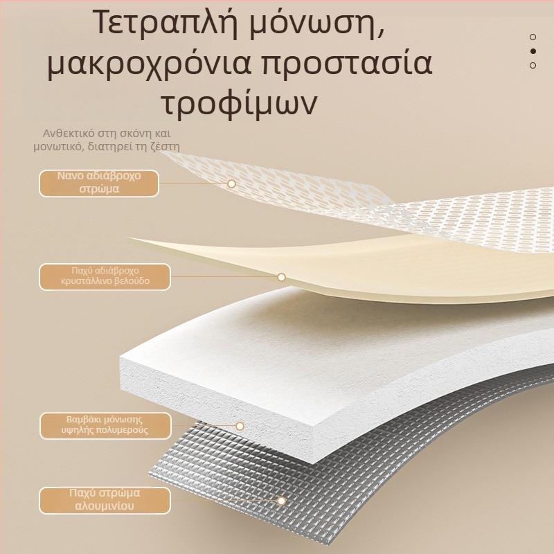 Μονωμένο κάλυμμα φαγητού για οικιακή χρήση, αναδιπλούμενο ορθογώνιο κάλυμμα φαγητού, μακρύ για υπόλοιπα, προστασία από τη σκόνη για τον χειμώνα