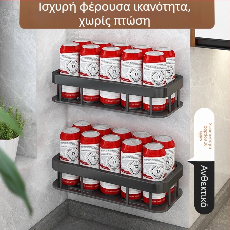Ράφι πλευρικά του νεροχύτη για σφουγγαριά και πανάκια, χωρίς διάτρηση, οργάνωση κουζίνας