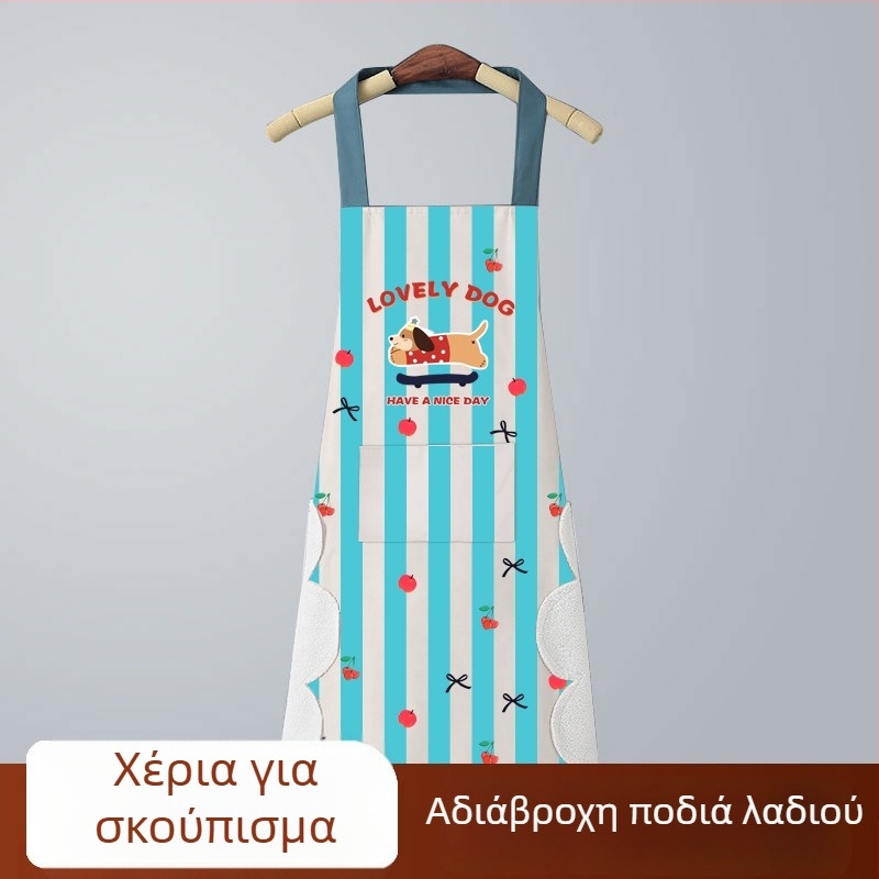 Μοντέρνα ποδιά κουζίνας με καρτούν, αδιάβροχη και ανθεκτική στα λιπαρά, με μανίκια, unisex, με λογότυπο, Dalmatian print