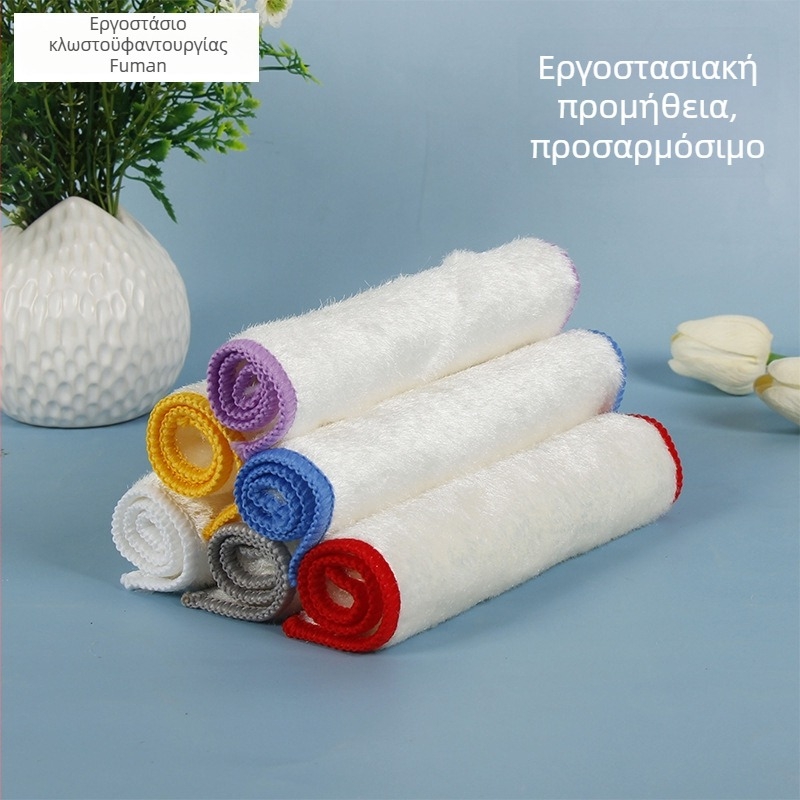 Διπλής όψεως πετσέτα πιάτων από ίνες ξύλου, ανθεκτική στο λάδι, πανάκι καθαρισμού από φυτικές ίνες, για κατσαρόλες και μπολ, μονόχρωμη