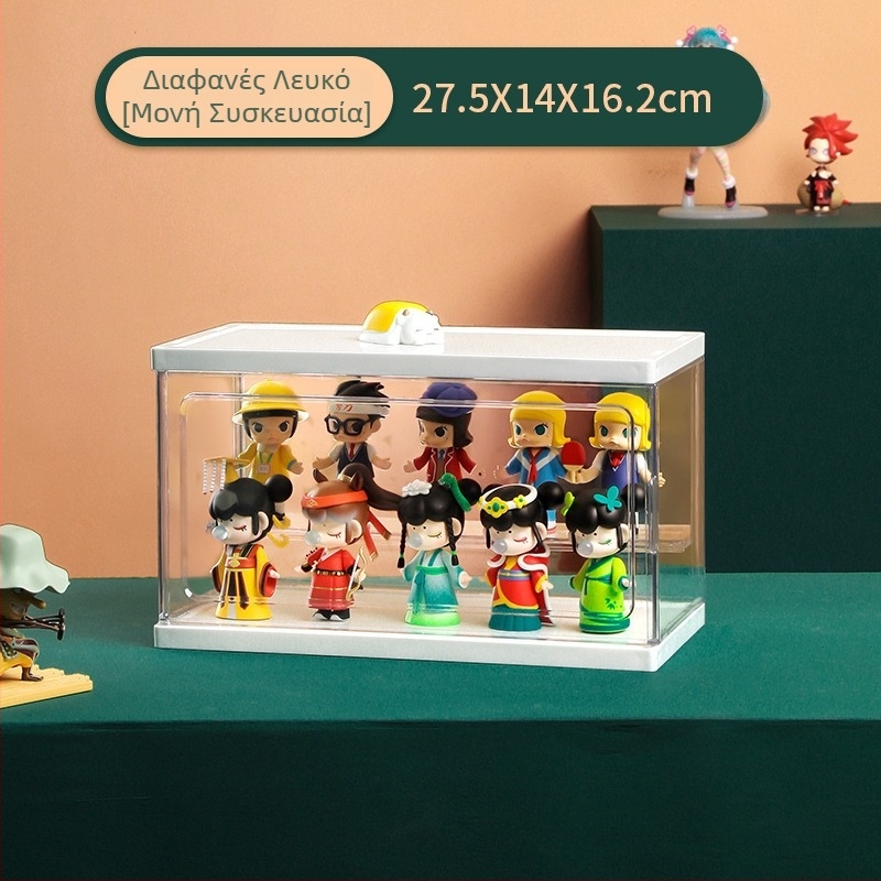 Διάφανη ακρυλική βιτρίνα για αποθήκευση Blind Box και φιγούρων Bubble Mart, προστατευτική θήκη προβολής