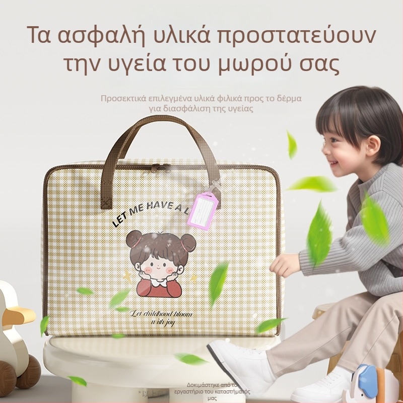 Τσάντα αποθήκευσης κουβερτών για νηπιαγωγείο από Oxford ύφασμα — σετ τριών τεμαχίων με οργανωτή