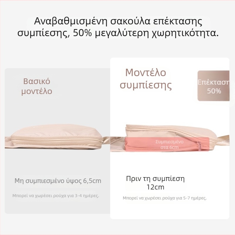 Επεκτεινόμενη τσάντα αποθήκευσης ταξιδιών για ρούχα και εσώρουχα