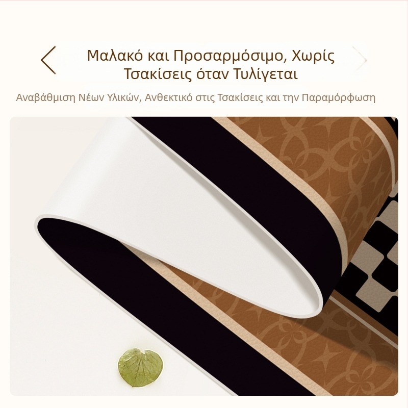Προστατευτικό χαλάκι σε στυλ αντίκα για μπουφέ και για τηλεόραση με γεωμετρικό μοτίβο — μακρύ τραπεζομάντιλο και χαλάκι ντουλαπιού παπουτσιών