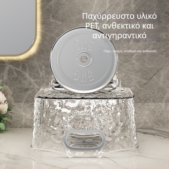 Ακρυλικός επιτραπέζιος οργανωτής αποθήκευσης για καλλυντικά, κραγιόν και σνακ, διαφανής οργανωτής με καθρέφτη για περιποίηση προσώπου στο τραπεζάκι μακιγιάζ