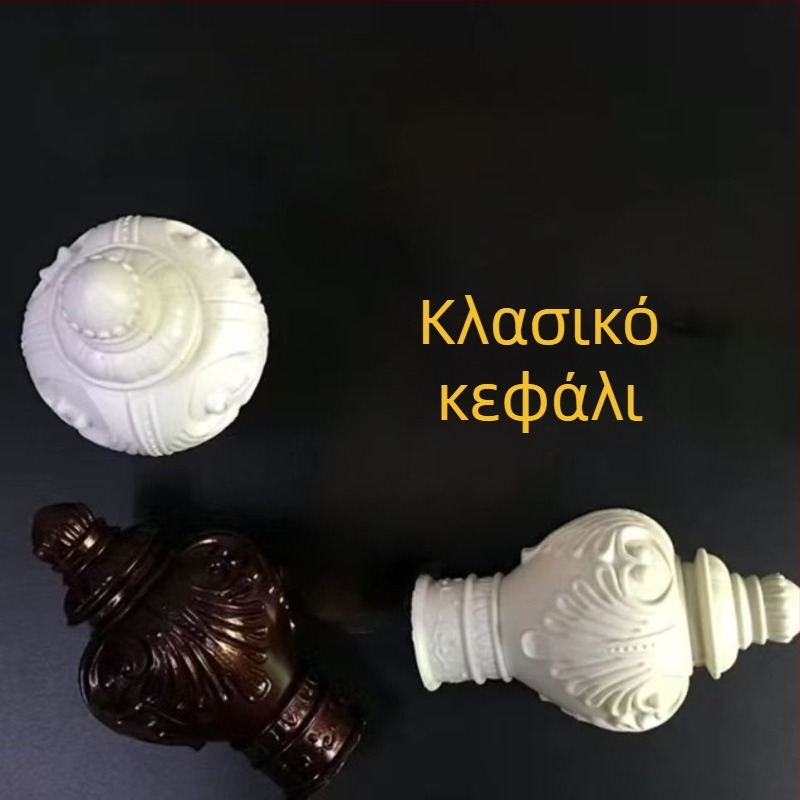 Ρωμαϊκό άκρο ράγας κουρτινών, διακοσμητική χοντρή πλαστική τάπα, ανθεκτικό στη διάβρωση, 25–28 mm, αξεσουάρ άκρου
