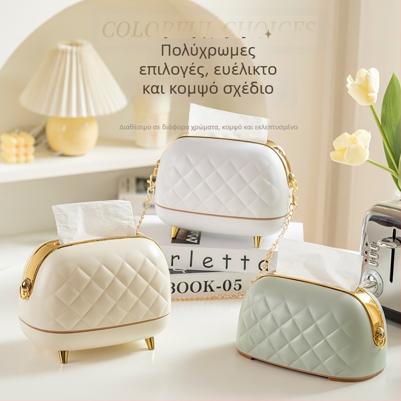 Κουτί χαρτομάντηλων σε σχήμα τσάντας, μίνιμαλιστικός σχεδιασμός υψηλής ποιότητας, εμπνευσμένο από το Instagram, ελαφρύς πολυτελής σχεδιασμός για σαλόνι και κουζίνα, δημιουργικό κουτί χαρτομαντηλών