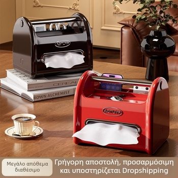 Επιτραπέζια θήκη χαρτοπετσέτων για οικιακή χρήση, κομψή και δημιουργική λύση αποθήκευσης, πολυλειτουργική θήκη με μεγάλη χωρητικότητα για σαλόνι και τραπεζαρία