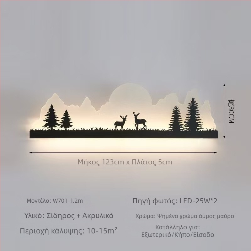 Εξωτερικό αδιάβροχο φωτιστικό τοίχου, Νέου Κινέζικού Στυλ, για αυλή, βίλα, κήπο, πάρκο, φράχτη, βεράντα και ξενώνα