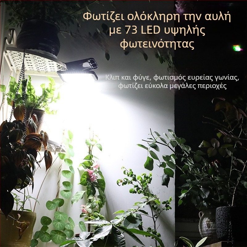Ηλιακό φωτιστικό κλιπ με αισθητήρα κίνησης, εξωτερικό αδιάβροχο φως κήπου και φράχτη τοίχου