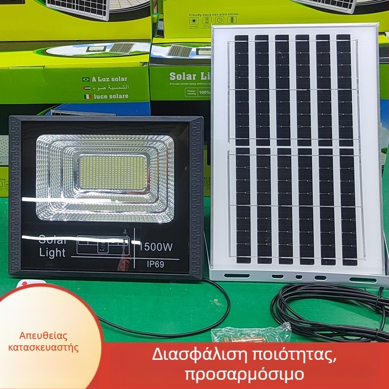 Ηλιακό εξωτερικό φωτιστικό προβολέας για κήπο και αυλή, λάμπα τοίχου