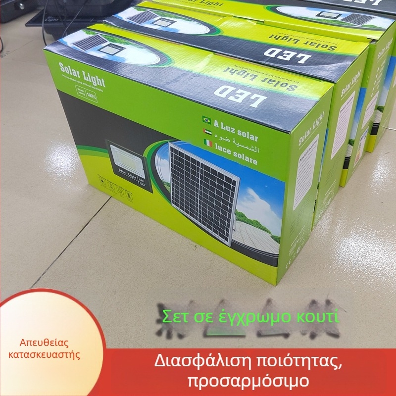 Ηλιακό εξωτερικό φωτιστικό προβολέας για κήπο και αυλή, λάμπα τοίχου