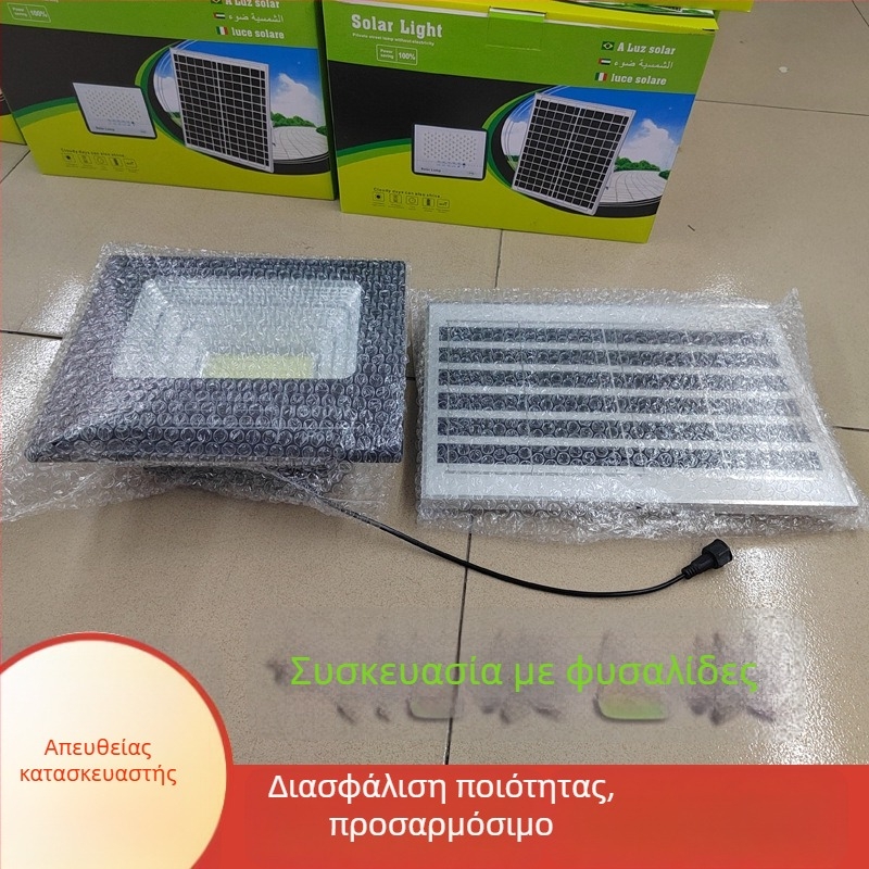 Ηλιακό εξωτερικό φωτιστικό προβολέας για κήπο και αυλή, λάμπα τοίχου