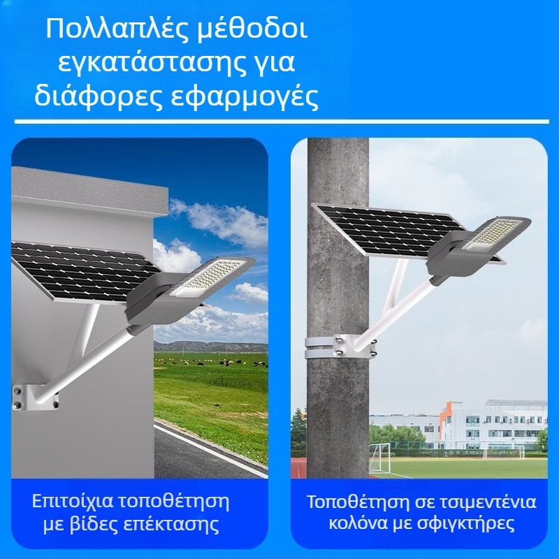 Ηλιακή λαμπτήρα τοποθετούμενη στον τοίχο για εξωτερικούς χώρους, αδιάβροχο οδικό φως, υπερλαμπρό υψηλής ισχύος ηλιακό φως με αυτόματη ενεργοποίηση τη νύχτα, αγροτικό οδικό φως