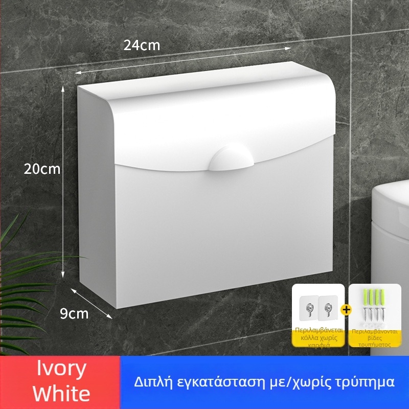 Θήκη τοίχου από ανοξείδωτο ατσάλι για χαρτί υγείας, αδιάβροχη για μπάνιο