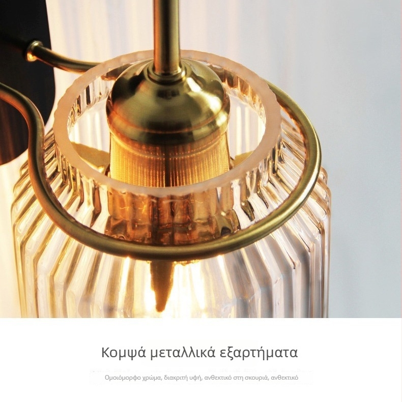 Μοντέρνος LED κρυστάλλινος τοίχος λαμπτήρας για σαλόνι — κυκλικός σχεδιασμός, κατάλληλος για υπνοδωμάτιο, διάδρομο και μπροστά από τον καθρέφτη