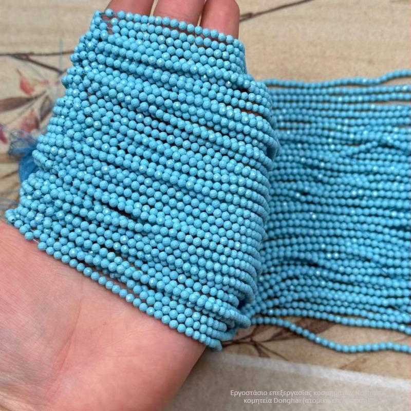 Μαγνησίτης τουρκουάζ 3 mm στρογγυλές χάντρες, ελεύθερες χάντρες για DIY κοσμήματα, διαχωριστικές χάντρες για κολιέ και βραχιόλι, χειροποίητες