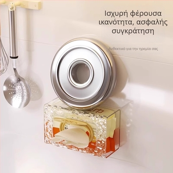 Κιβώτιο αποθήκευσης για υγρά μαντηλάκια κουζίνας και πετσέτες προσώπου, τοίχο-μονταρισμένο, διαφανές, εξοικονόμηση χώρου