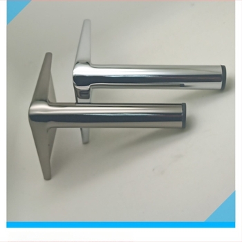 Πόδια καναπέ σε φινίρισμα gunmetal και λευκό χρώμιο, 25 mm κυκλικός σωλήνας, ευθύγραμμο, ύψος 150 mm, ευρωπαϊκό στυλ